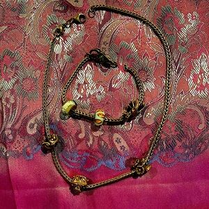 Troll beads, 6 beautiful beads with troll beads necklace and bracelet.